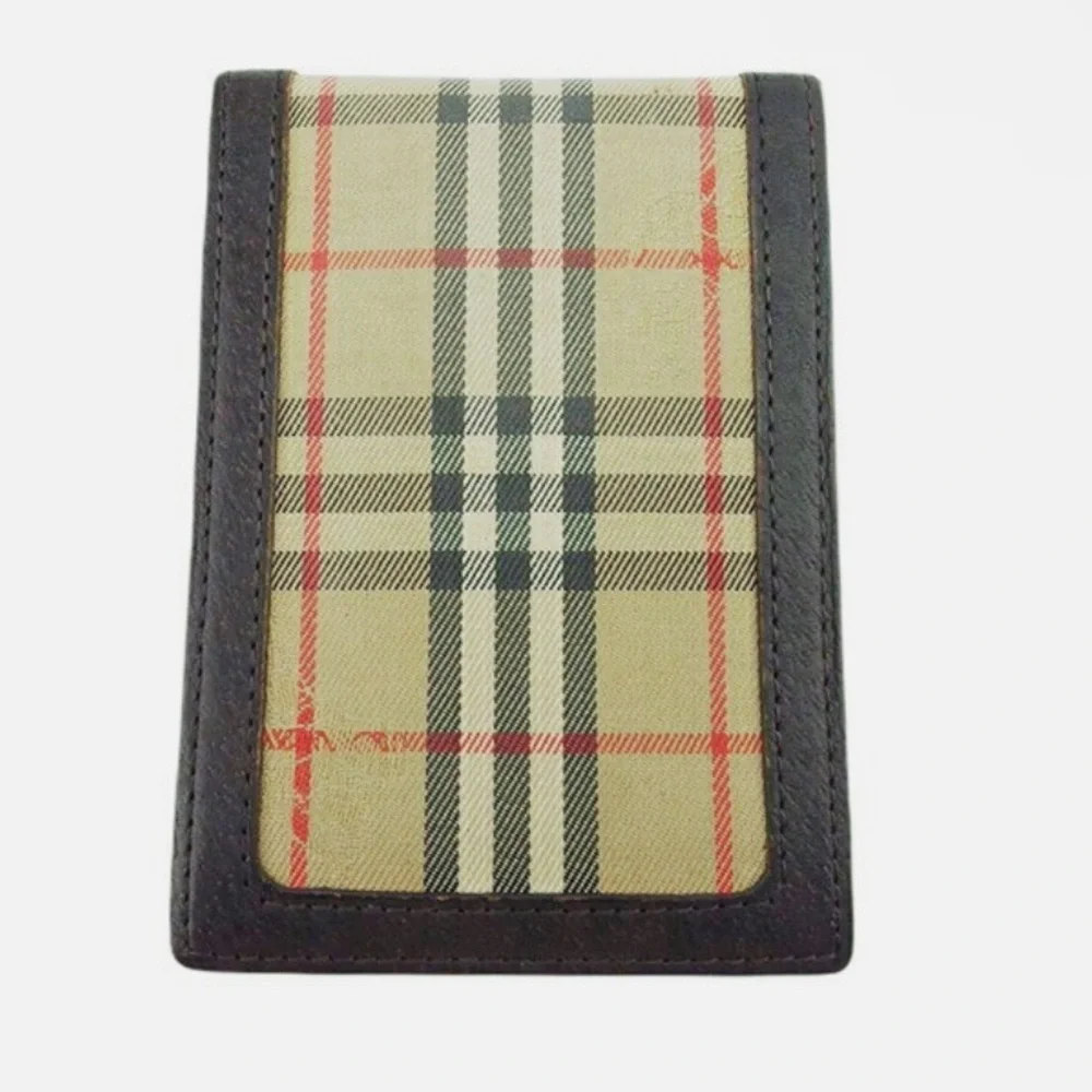 Burberry Canvas Classic Checkered Card ID Wallet Cardholder